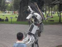 Predator II guy posing with kids