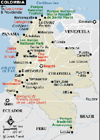 Map of Colombia