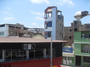 View from the Malecon check out the one room wide multi-storey building